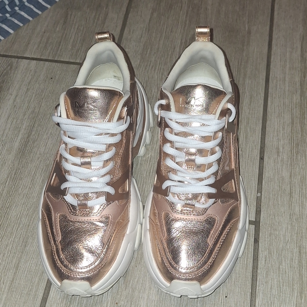 Michael Kors Gold Athletic Shoes